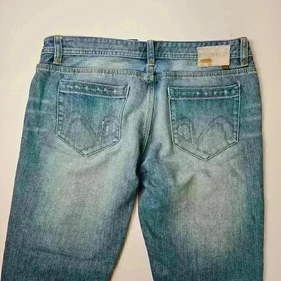 Buffalo David Bitton Light Denim Cropped Denim Zipper Along Ankle Size 31 - Picture 7 of 10